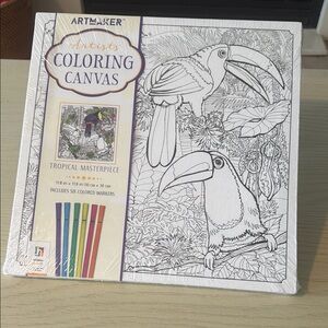 Tropical Masterpiece Coloring Canvas